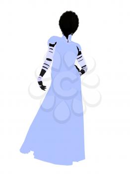 Royalty Free Clipart Image of a Silhouette of the Bride of Frankenstein