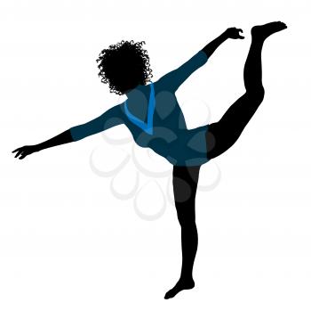 Royalty Free Clipart Image of a Gymnast