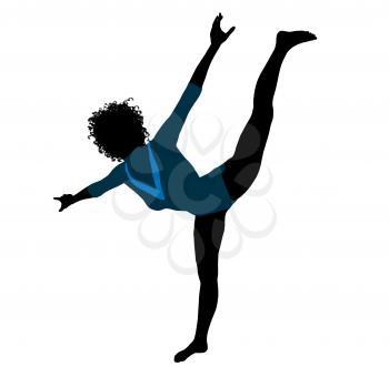 Royalty Free Clipart Image of a Gymnast