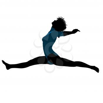 Royalty Free Clipart Image of a Gymnast