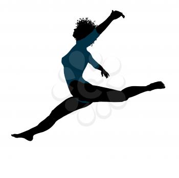 Royalty Free Clipart Image of a Gymnast