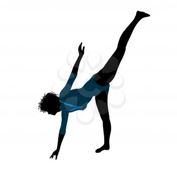 Royalty Free Clipart Image of a Gymnast