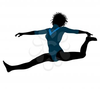 Royalty Free Clipart Image of a Gymnast