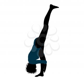 Royalty Free Clipart Image of a Gymnast