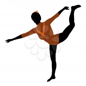 Royalty Free Clipart Image of a Gymnast