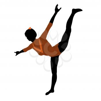 Royalty Free Clipart Image of a Gymnast