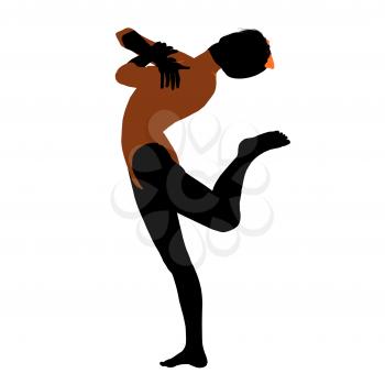 Royalty Free Clipart Image of a Gymnast