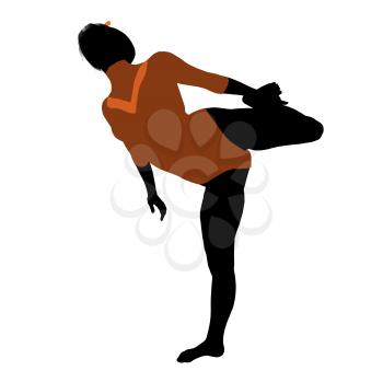 Royalty Free Clipart Image of a Gymnast