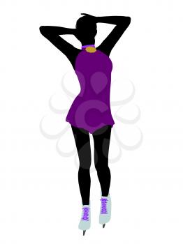 Royalty Free Clipart Image of a Figure Skater