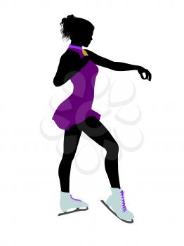 Royalty Free Clipart Image of a Figure Skater