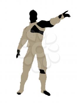 Royalty Free Clipart Image of a Male Mummy