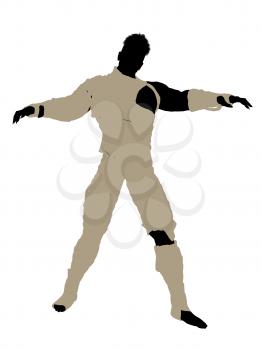 Royalty Free Clipart Image of a Male Mummy