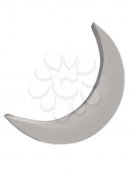 Royalty Free Clipart Image of a Crescent Moon