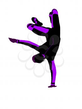 Royalty Free Clipart Image of a Man in a Motorcycle Suit