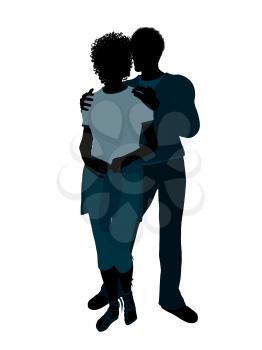 Royalty Free Clipart Image of a Romantic Couple