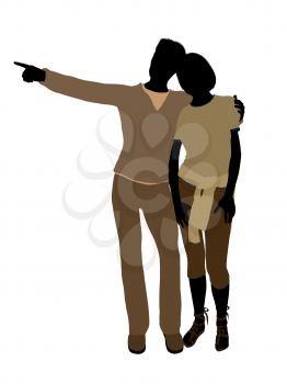 Royalty Free Clipart Image of a Romantic Couple