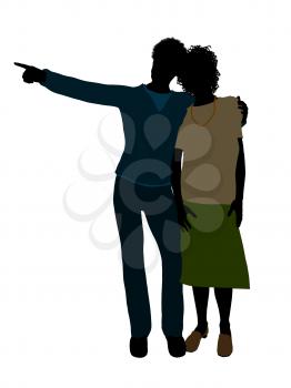 Royalty Free Clipart Image of a Romantic Couple