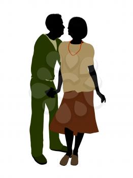 Royalty Free Clipart Image of a Romantic Couple