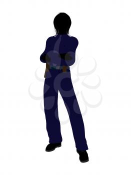 Royalty Free Clipart Image of a Female Officer