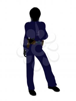 Royalty Free Clipart Image of a Female Officer