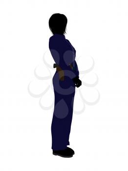 Royalty Free Clipart Image of a Female Officer