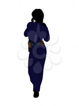 Royalty Free Clipart Image of a Female Officer