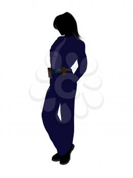 Royalty Free Clipart Image of a Female Officer