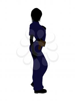 Royalty Free Clipart Image of a Female Officer