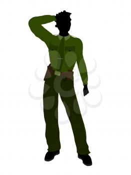 Royalty Free Clipart Image of a Female Sheriff