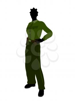 Royalty Free Clipart Image of a Female Sheriff