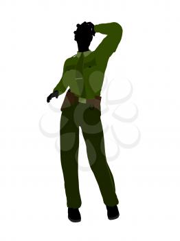 Royalty Free Clipart Image of a Female Sheriff