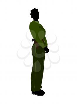 Royalty Free Clipart Image of a Female Sheriff