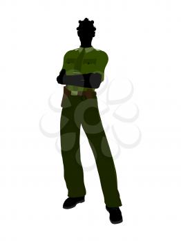 Royalty Free Clipart Image of a Female Sheriff