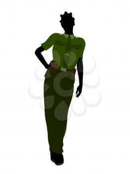 Royalty Free Clipart Image of a Female Sheriff