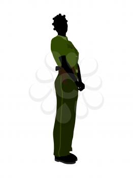 Royalty Free Clipart Image of a Female Sheriff