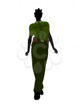 Royalty Free Clipart Image of a Female Sheriff