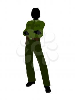 Royalty Free Clipart Image of a Female Sheriff