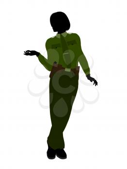 Royalty Free Clipart Image of a Female Sheriff