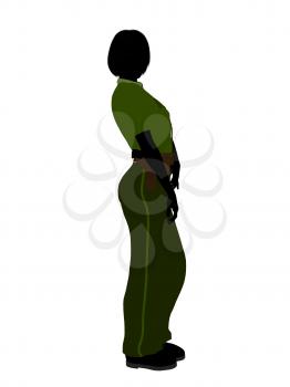 Royalty Free Clipart Image of a Female Sheriff