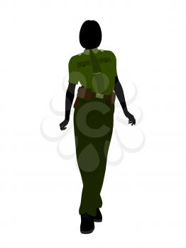 Royalty Free Clipart Image of a Female Sheriff