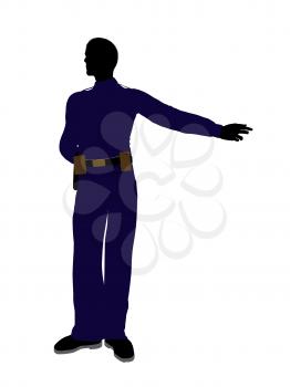 Royalty Free Clipart Image of a Police Officer