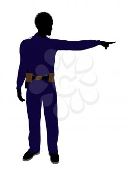 Royalty Free Clipart Image of a Police Officer