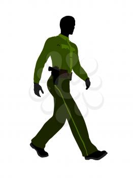 Royalty Free Clipart Image of a Sheriff