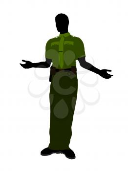 Royalty Free Clipart Image of a Sheriff