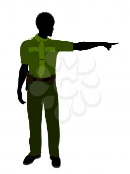 Royalty Free Clipart Image of a Sheriff