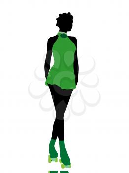 Royalty Free Clipart Image of a Roller Skater