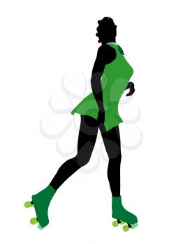 Royalty Free Clipart Image of a Roller Skater