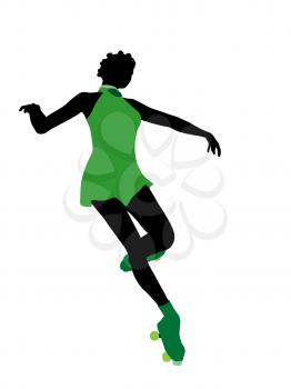 Royalty Free Clipart Image of a Roller Skater