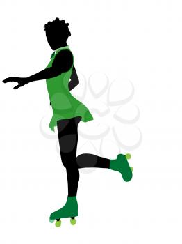 Royalty Free Clipart Image of a Roller Skater