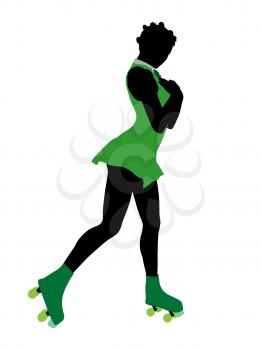 Royalty Free Clipart Image of a Roller Skater